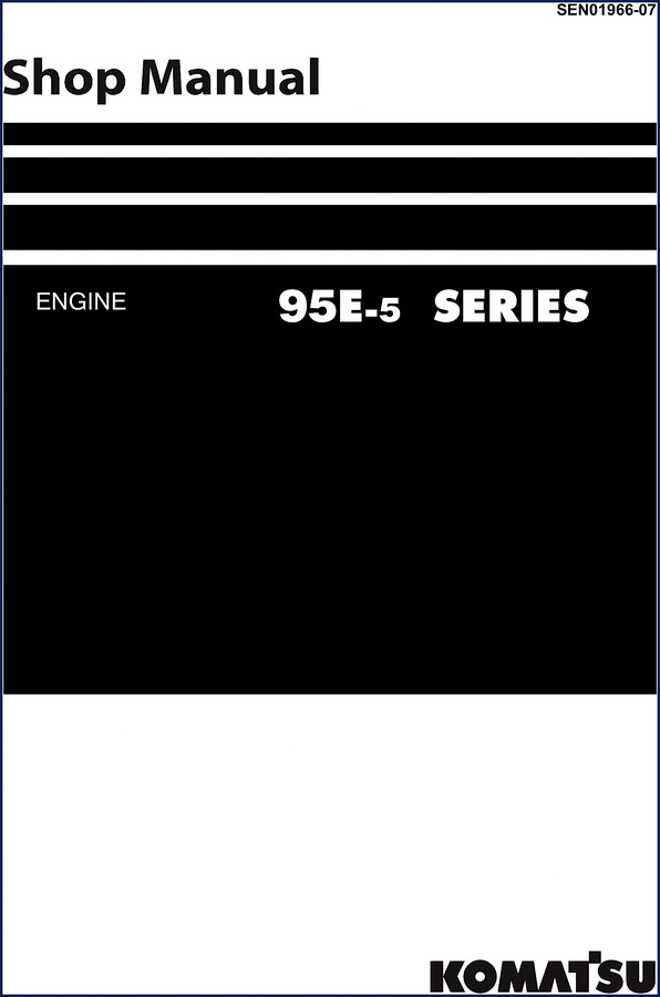 Komatsu 95E-5 Series Engine Workshop Manual - 352 pages OEM shop manual cover