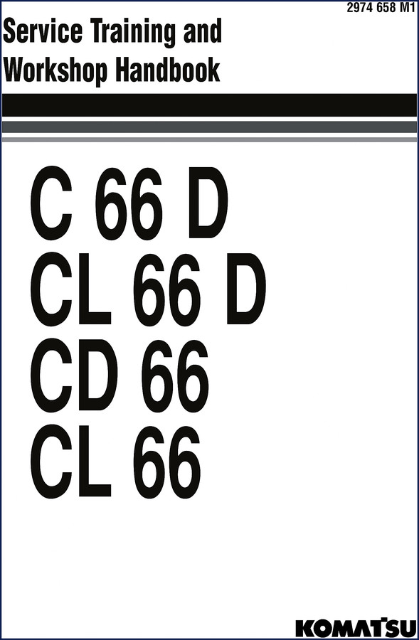 Komatsu C 66 D training manual cover – 190 pages factory document