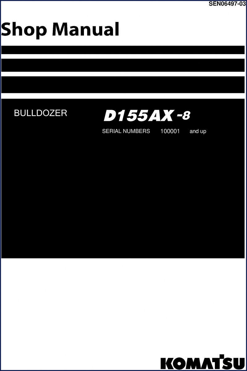 Komatsu D155AX-8 Workshop Manual cover - 3045 pages OEM factory shop manual