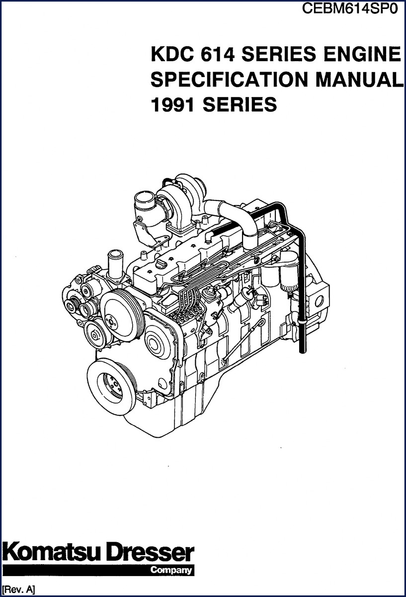 Komatsu Dresser 614 1991 Technical Manual cover