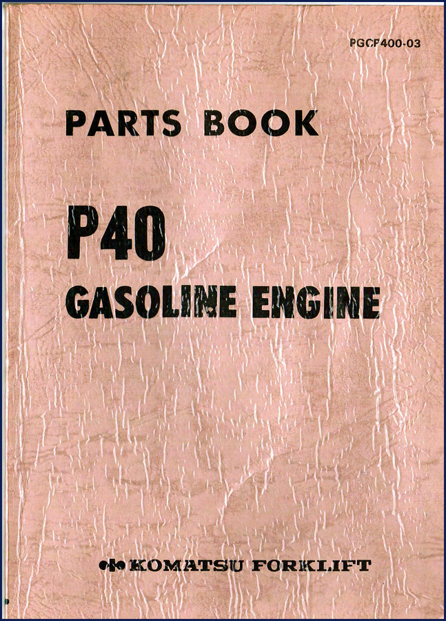 Komatsu FG35/38/40/45-5/FG35Z 1991 Parts Catalog cover illustration