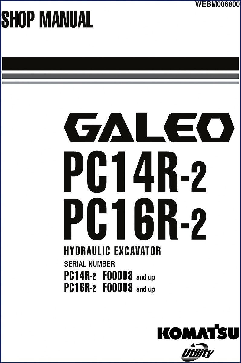 Komatsu PC14R-2 PC16R-2 Workshop Manual 282 pages cover