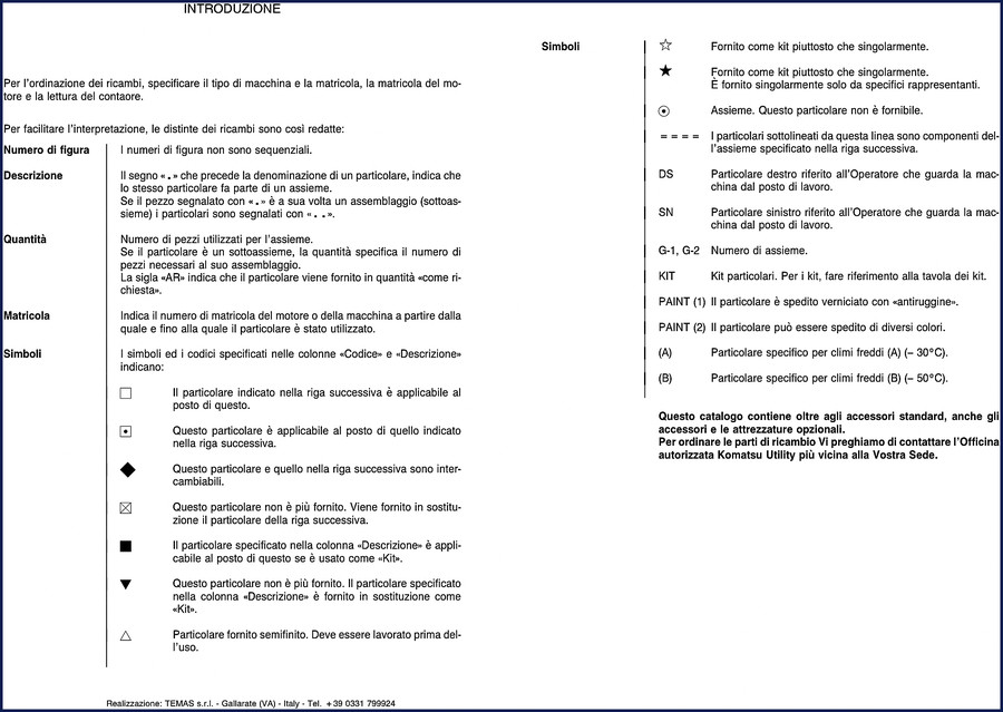 Komatsu PC14R Parts Catalog cover page – factory OEM document with multilingual ordering info