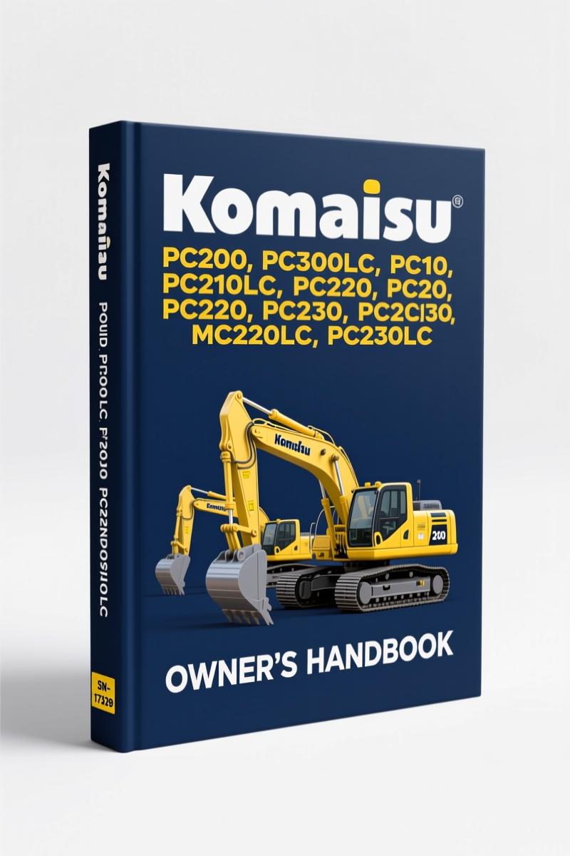 Komatsu PC200 PC220 200LC-7 220LC-7 Operators Manual cover – factory OEM document