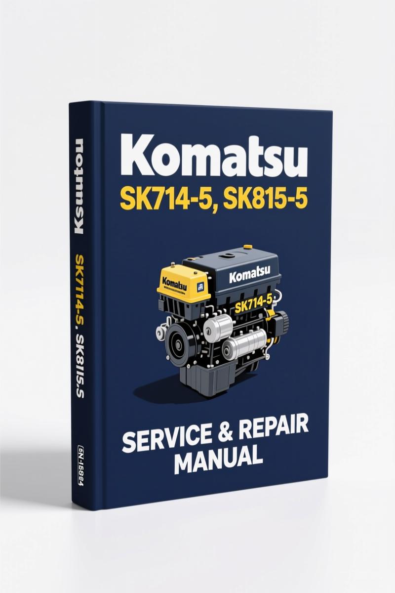 Komatsu SK714-5 SK815-5 SK815-5 turbo Workshop Manual cover image showing factory repair documentation