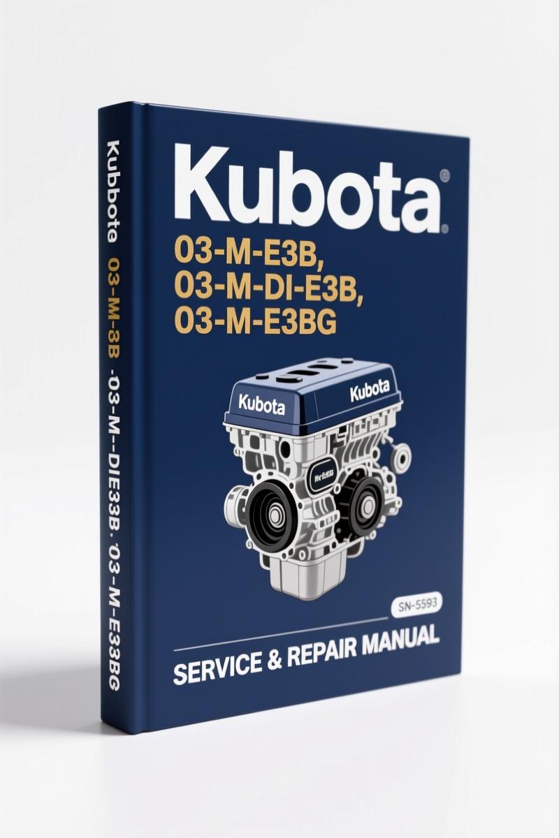 Kubota 03-M-E3B Series 2008 Workshop Manual cover - factory service repair manual