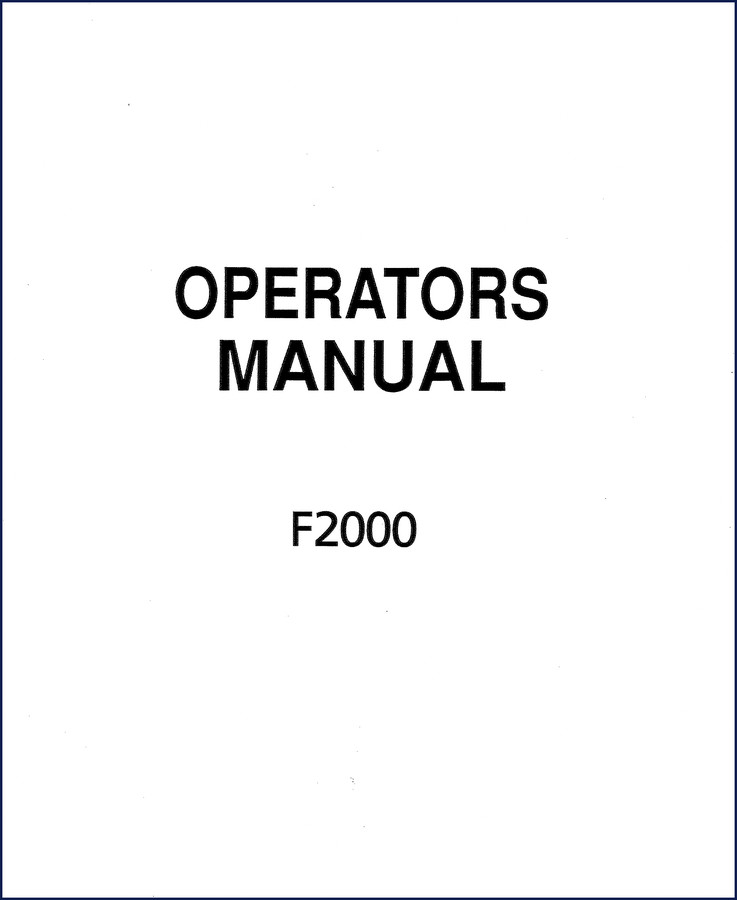 Kubota F2000 F2100 F2100E F2400 workshop manual cover showing front mower