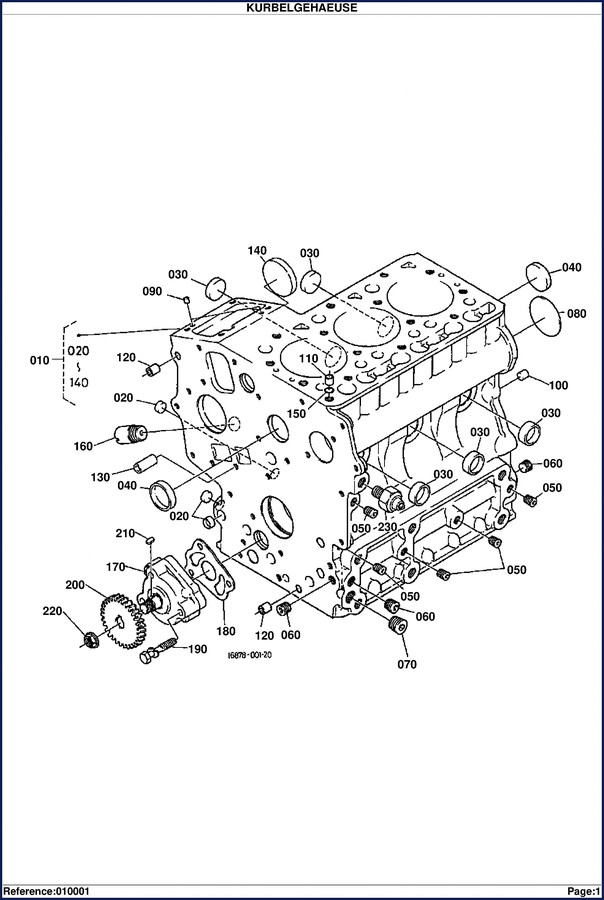 Kubota K008 Parts Catalog 209-page OEM parts breakdown cover image