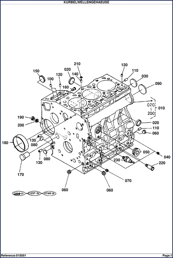 Kubota KX61H Parts Catalog - 286-page OEM parts breakdown with exploded diagrams for engine and hydraulic systems