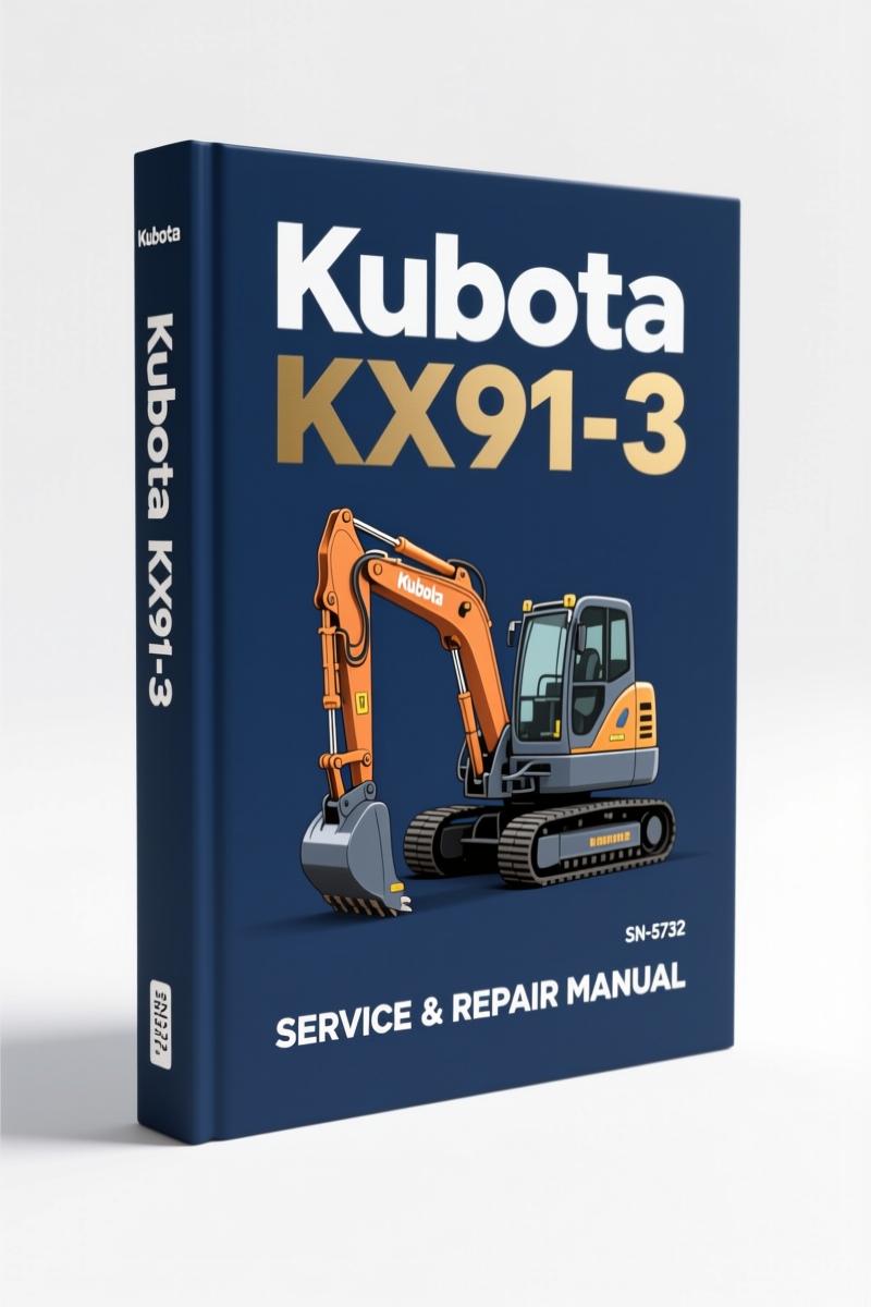 Kubota KX91-3 KX101-3 workshop manual cover - 610 page OEM service manual