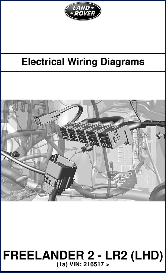 Land Rover Freelander 2 LR2 electrical wiring diagram manual cover