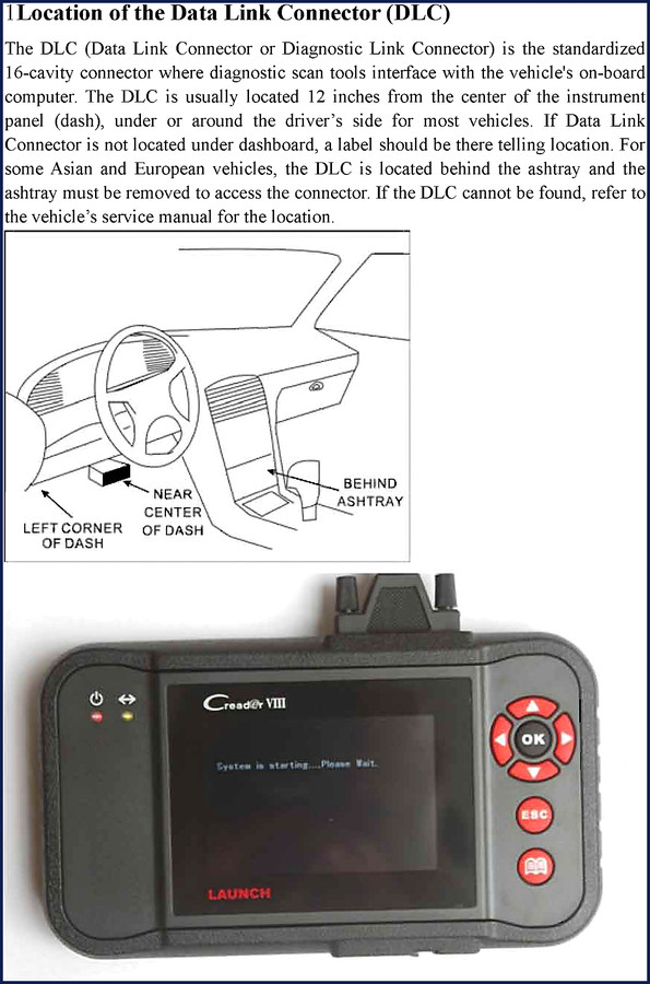Launch Creader VIII User Manual – 20-page OBDII factory diagnostic document for Creader VIII scan tool