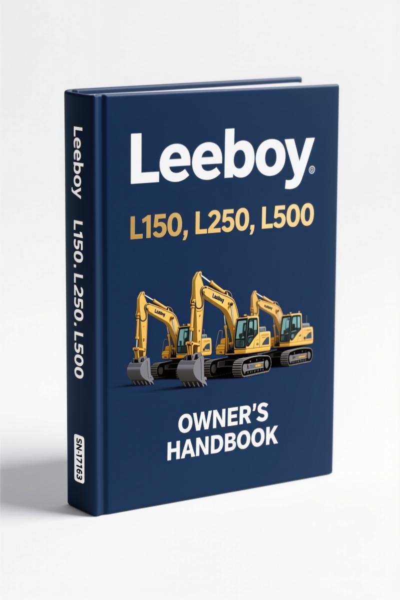 Leeboy L150 L250 L500 Operators Manual cover page showing tack distributor models