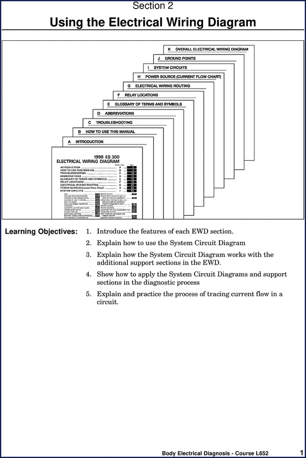 1998 Lexus ES 300 factory electrical wiring diagram manual cover