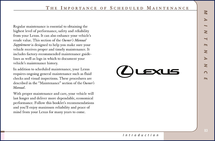 Lexus RX300 User Manual 34 page PDF factory document