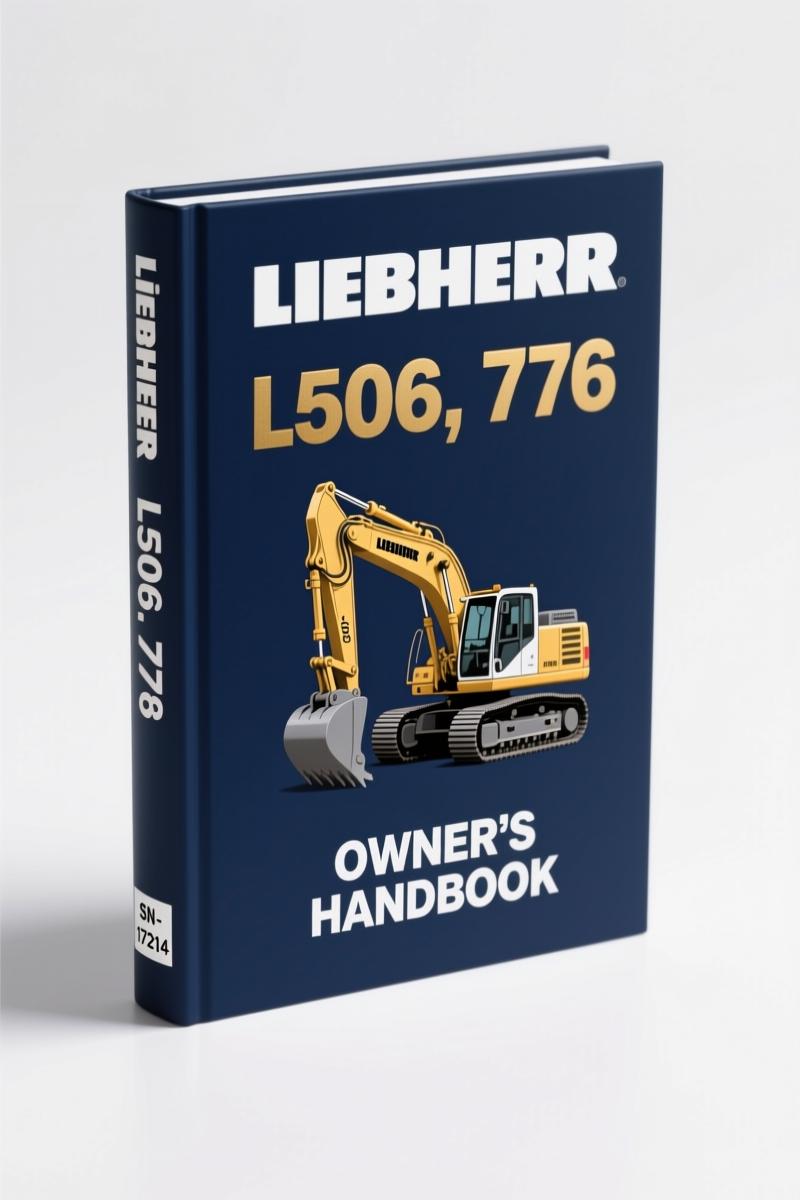 Liebherr L506 and L776 operators manual cover, 225-page OEM factory document for wheel loaders