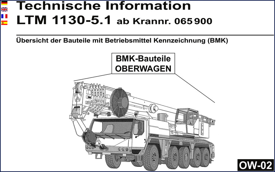 Liebherr LTM 1130-5.1 technical manual cover – factory OEM documentation for crane repairs