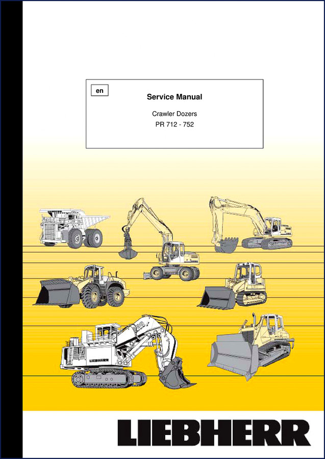 Liebherr PR 712 and PR 752 service manual cover – 1426 page factory OEM repair manual