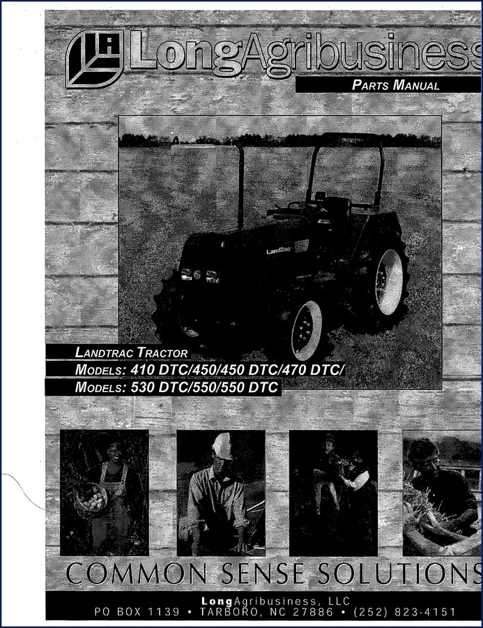 Longagribusiness 410 DTC 2002 Parts Catalog cover