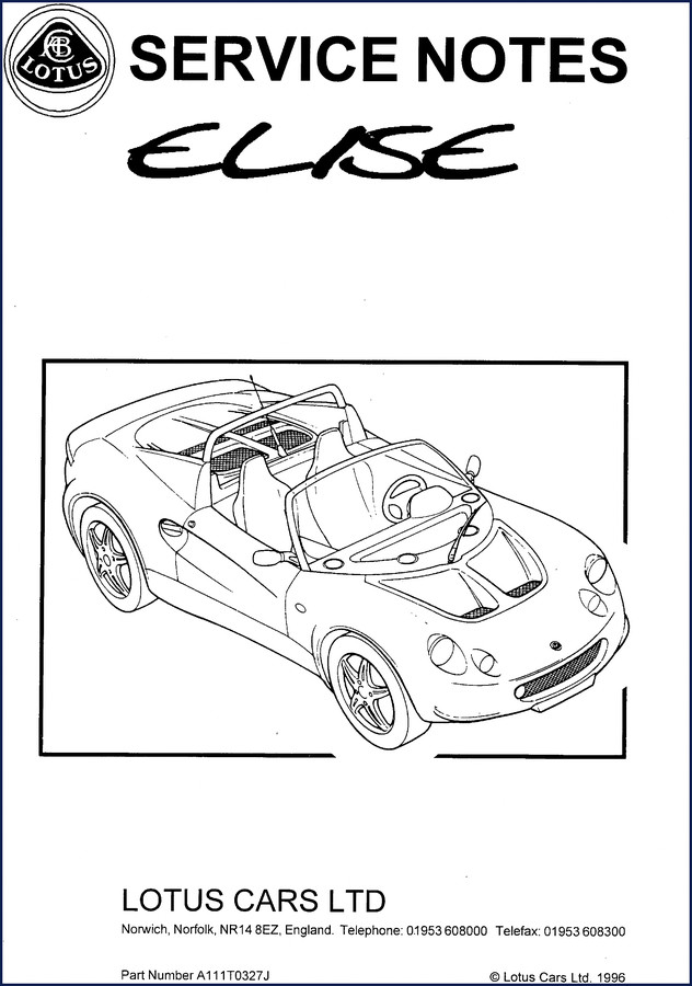 1996 Lotus ELISE Service Manual – 624 pages factory repair manual