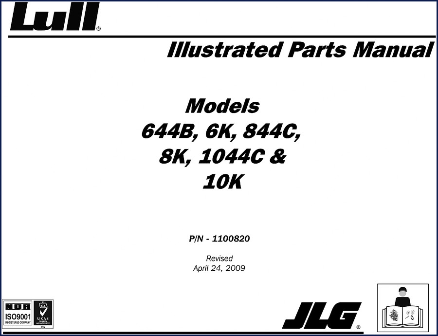Lull 644B, 6K, 844C, 8K, 1044C 2009 OEM Parts Catalog cover image
