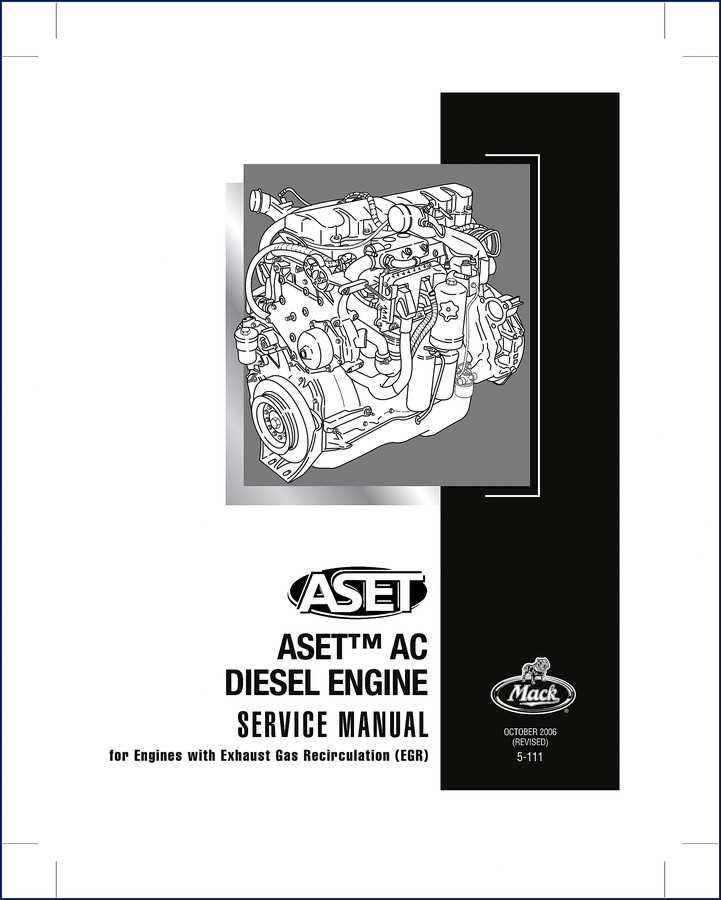 Mack ASET AC Diesel Engine Service Manual cover 2006 factory OEM