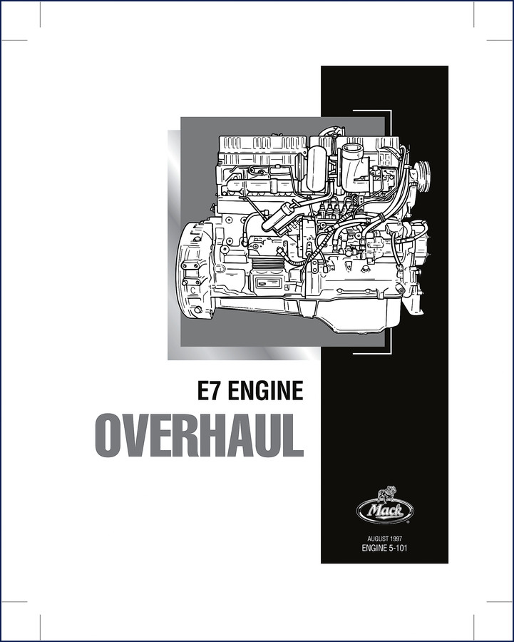 Mack E7 1997 Service Manual cover page - OEM factory engine overhaul document