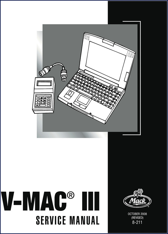 2008 Mack V-MAC III Service Manual cover - OEM factory service manual PDF