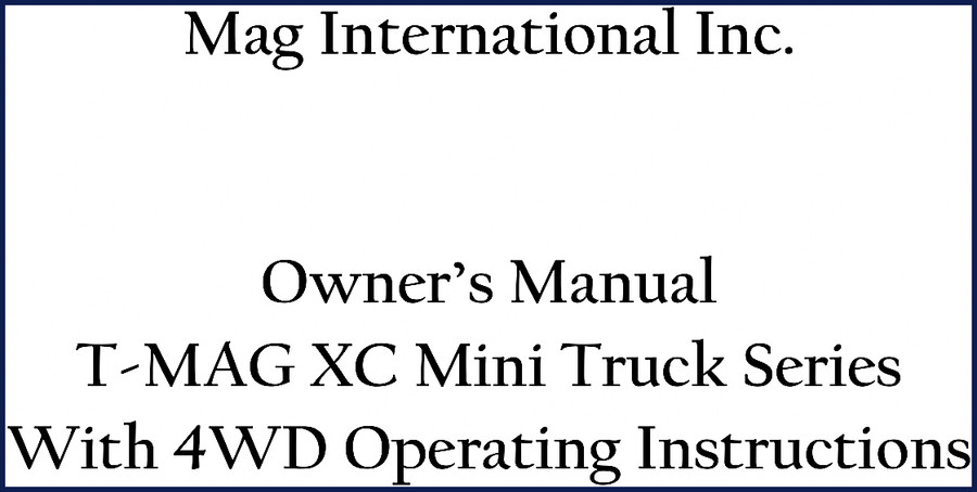 Bomag T-MAG XC User Manual cover - 107 pages OEM factory specs