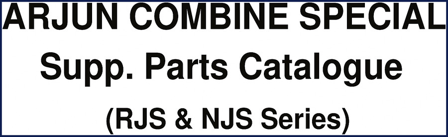 Mahindra Arjun Combine Special RJS and NJS Parts Catalog cover page showing OEM manual title