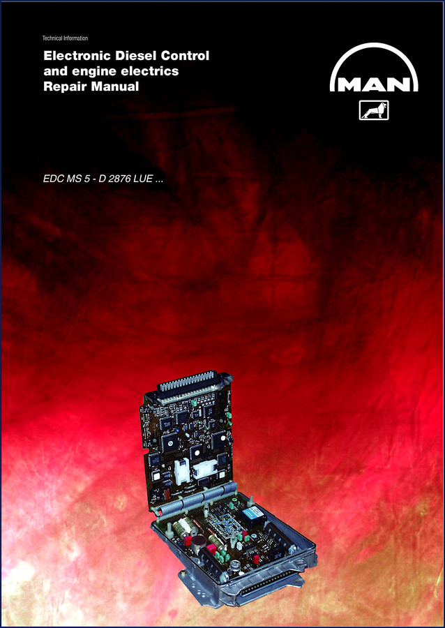 K-D Manitou D 2876 LUE 2003 Repair Manual cover – OEM EDC MS 5 diesel control documentation