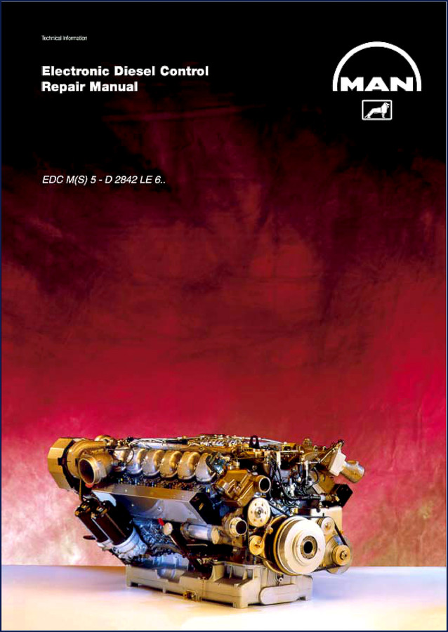 MAN B&W D2842 LE Repair Manual cover - 2002 factory edition - Electronic Diesel Control repair document