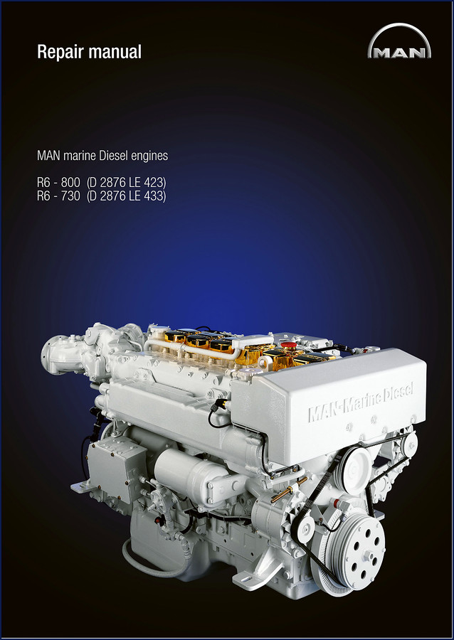MAN B&W R6-800 and R6-730 Marine Diesel Engines Repair Manual - OEM Factory Documentation
