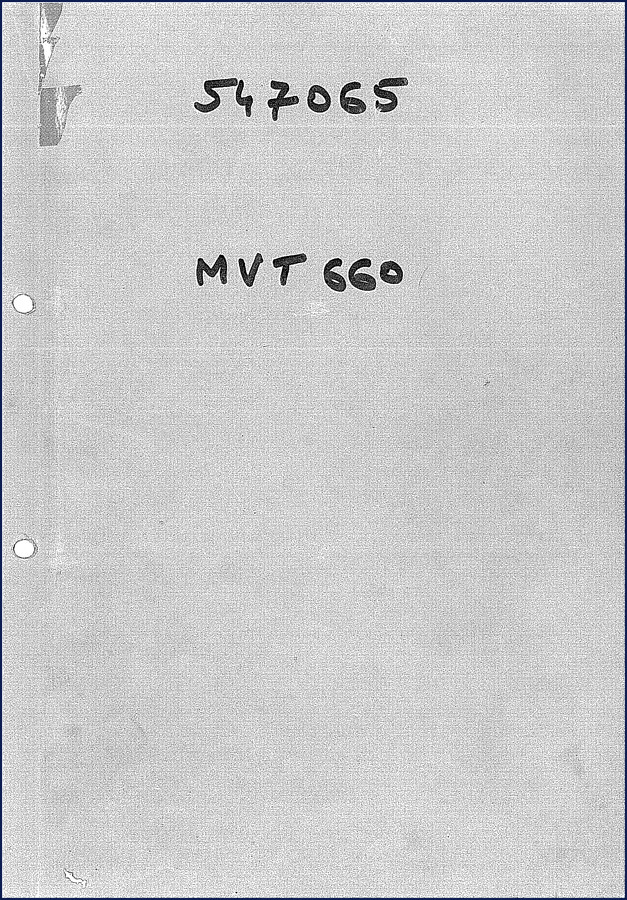 Manitou MVT 660 1995 Parts Catalog cover - 304 pages OEM factory diagrams