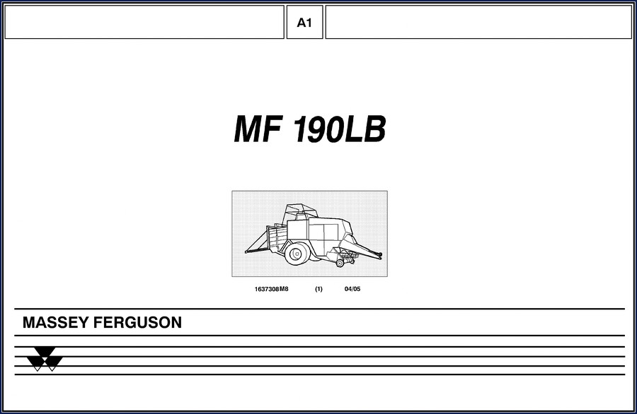 Massey Ferguson 190LB 2005 Parts Catalog cover - 334 pages factory OEM documentation