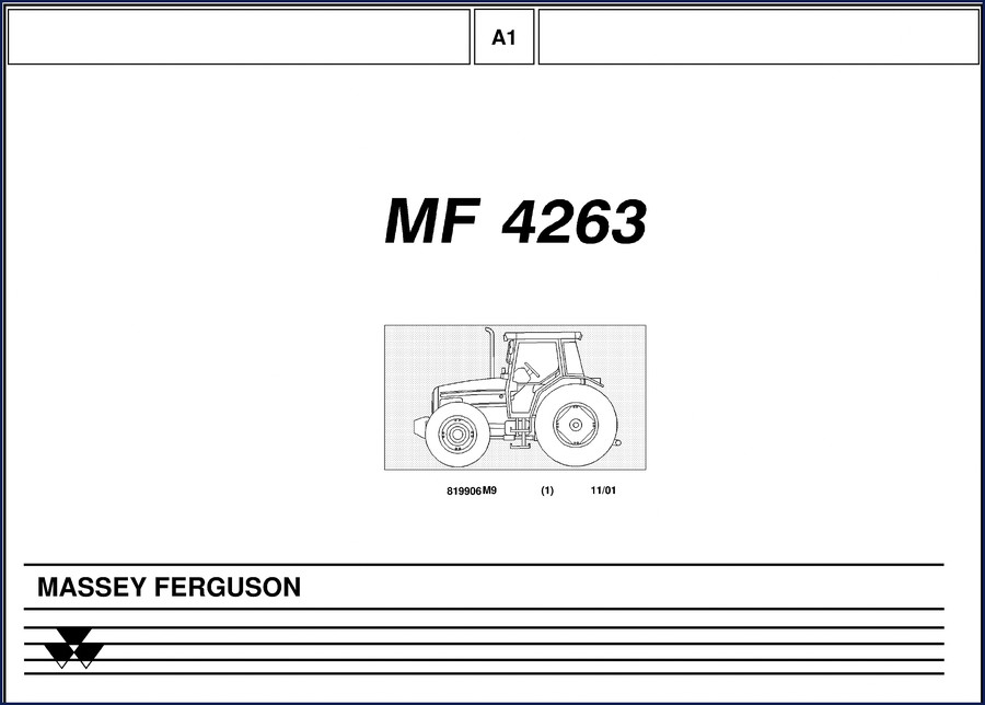 Massey Ferguson 4263 Technical Manual cover page for 2001 model year