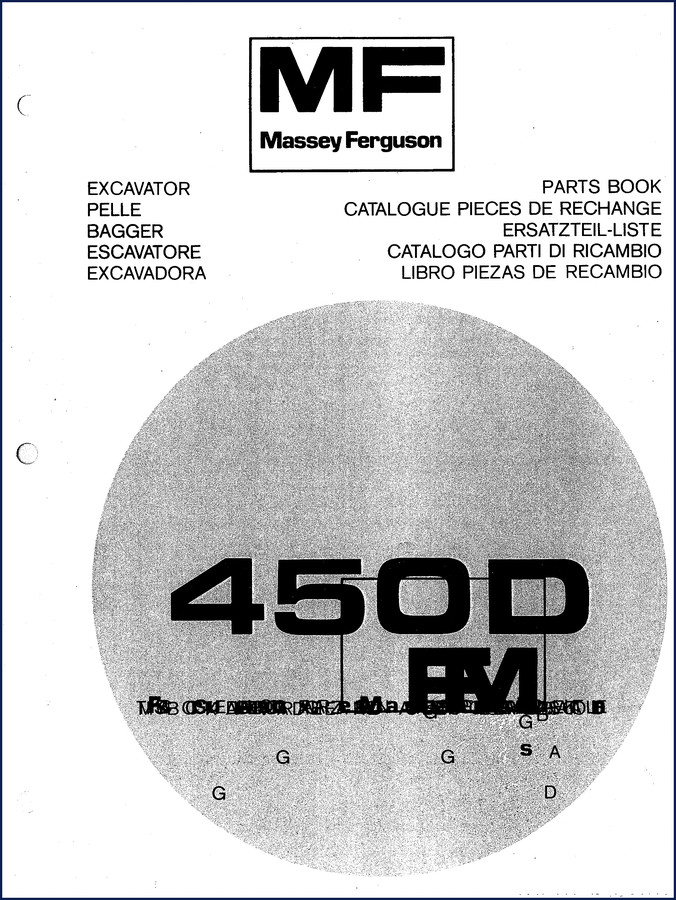 Massey Ferguson 450D Parts Catalog factory OEM parts book cover