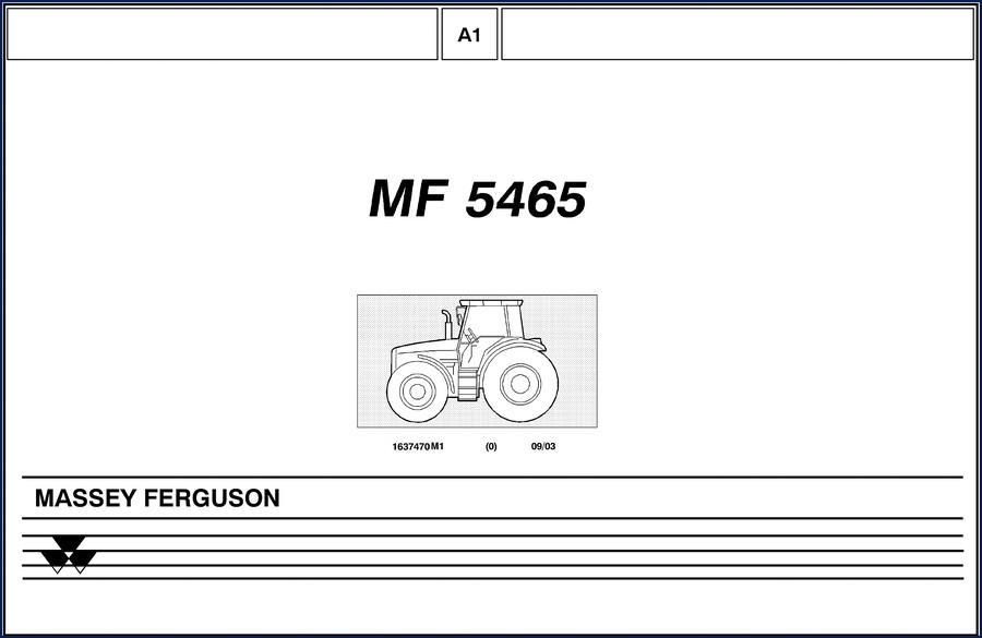 Massey Ferguson 5465 2003 Technical Manual cover – factory OEM service documentation