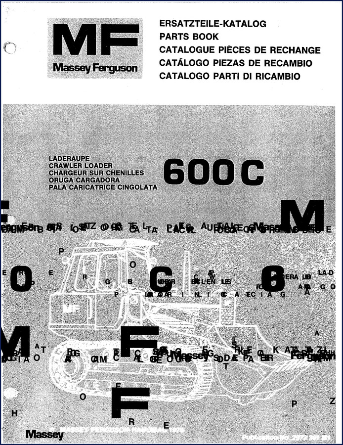 Massey Ferguson 600 C K 12 d L Parts Catalog 485 pages cover