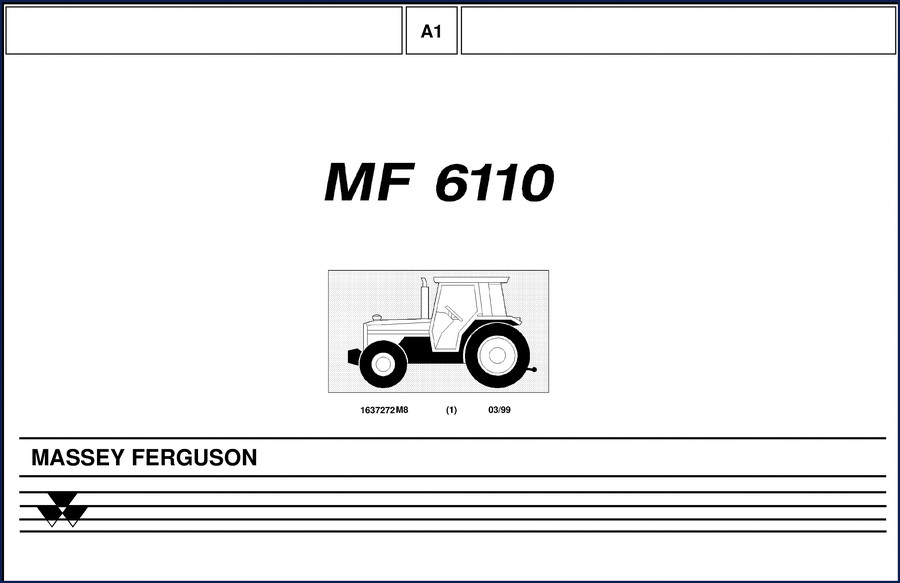 Massey Ferguson 6110-6150 1997 Operator Instruction Book - Front Cover