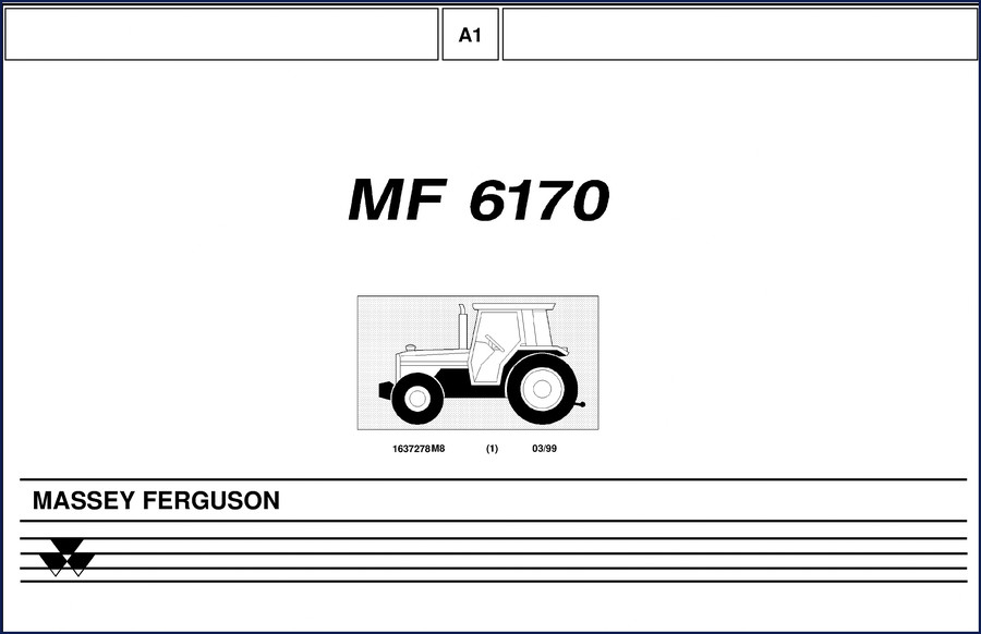 Massey Ferguson 6170 1999 Parts Catalog cover