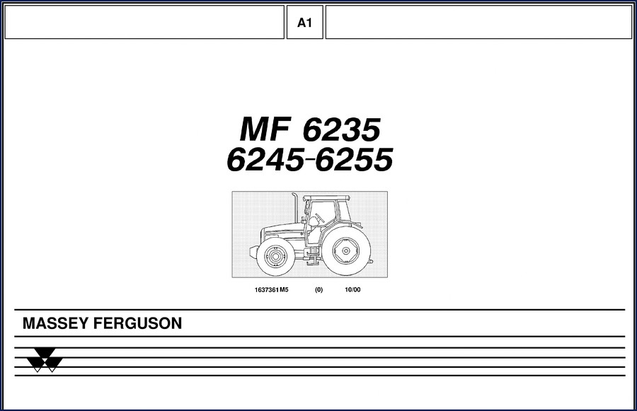 Massey Ferguson 6235 6245 6255 2000 Parts Catalog cover