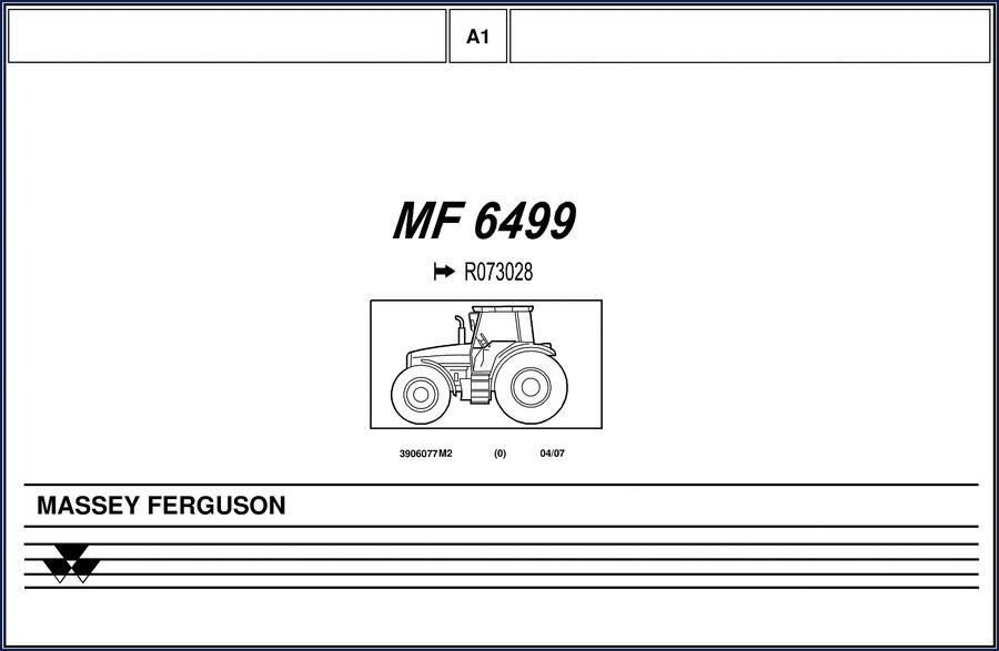 Massey Ferguson 6499 2007 Technical Manual cover page