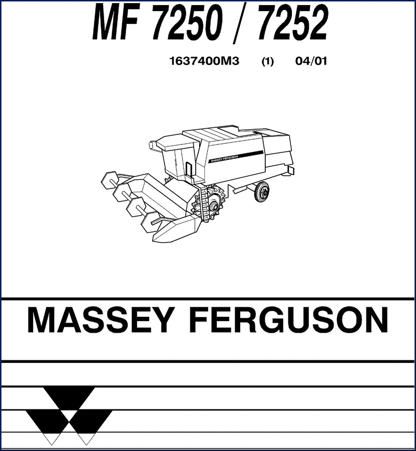 Massey Ferguson 7250 7252 2001 Parts Catalog cover