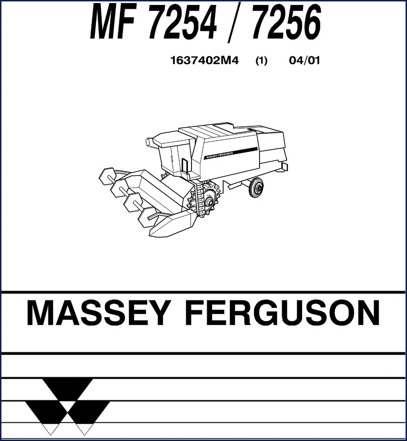 Massey Ferguson 7254 parts catalog cover - 487 pages factory OEM document