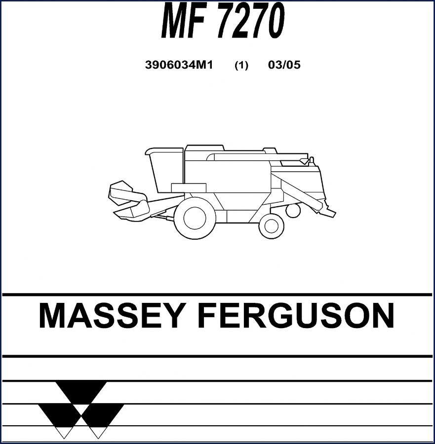 Massey Ferguson 7270 2005 Parts Catalog cover showing tractor and manual layout
