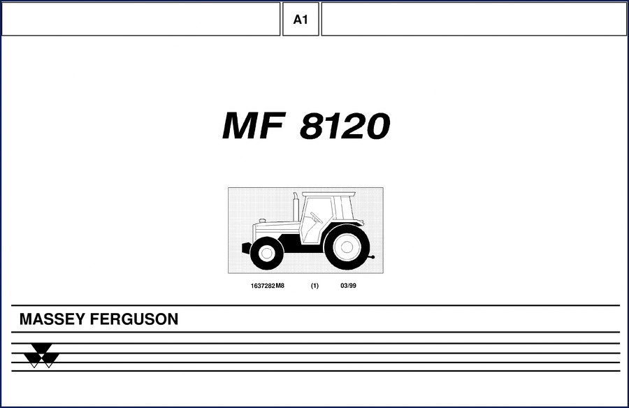 Massey Ferguson 8120 1999 Service Manual cover - 775 pages OEM factory manual