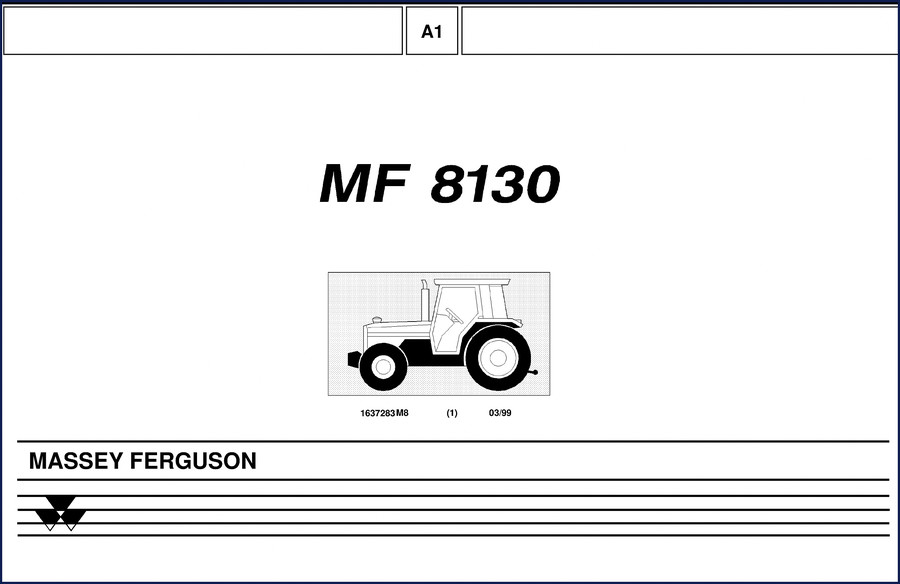 Massey Ferguson 8130 Parts Catalog 1999 factory OEM document 697 pages