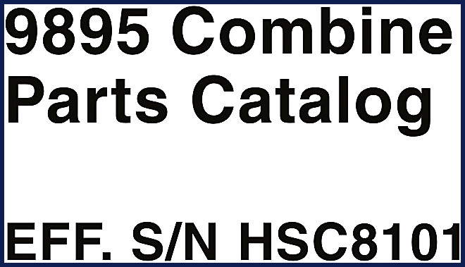 Massey Ferguson 9895 Combine Parts Catalog cover - factory OEM document