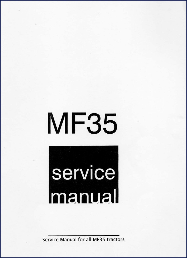Massey Ferguson MF35 Service Manual cover – 383-page OEM factory repair guide for 35 tractor series